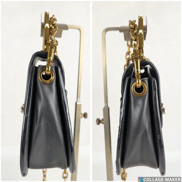 CHARLES & KEITH Horse Shoe Top Handle Bag Black Shoulder Bag - Picture 8 of 14